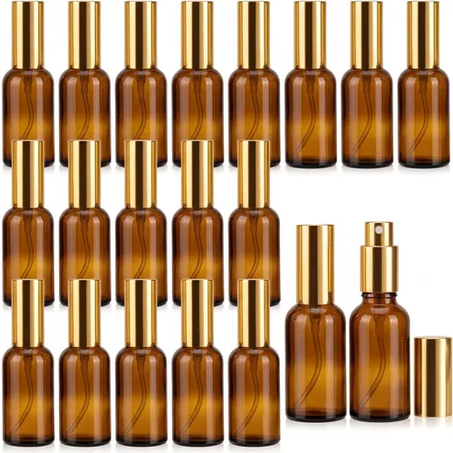 Miniatura 15 de Tessco for you 20 botellas de vidrio con atomizador de perfume vacías, rellenables, transparentes, decorativas, con bomba pulverizadora de niebla