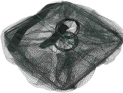 Miniatura 8 de Trampas de cebo portátiles, redes de pesca, plegables, fáciles de usar, trampas de cebo de fundición a mano, trampas de jaula de malla fundida
