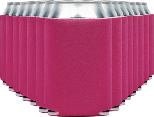 Miniatura 21 de Fundas enfriadoras de latas de cerveza en blanco (paquete de 14) fundas enfriadoras de latas de cerveza con aislamiento suave - Fundas negras lisas