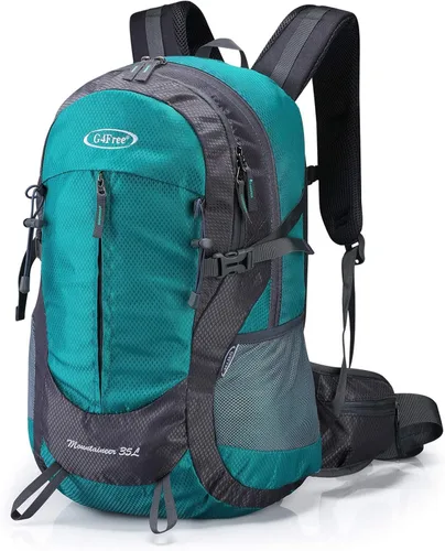 Miniatura 7 de G4Free Mochila de senderismo de 35 litros resistente al agua, para deportes al aire libre, viajes, ligera, con cubierta de lluvia para mujeres