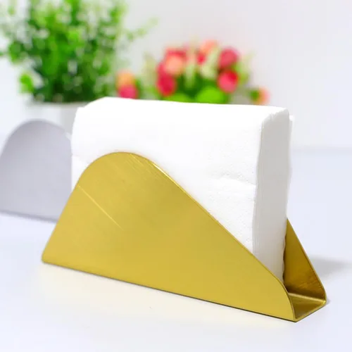 Miniatura 7 de Vertical Stainless Steel Napkin Holder Gold Freestanding Tissue Dispenser Sturdy Napkin Storage Rack for Restaurant Table and Home Kitchen Use