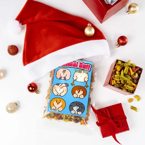 Miniatura 6 de Animal Butt Trail Mix - Divertida mezcla de aperitivos para niños y adultos - Ideas de regalo para amantes de los animales - Pollo para perros