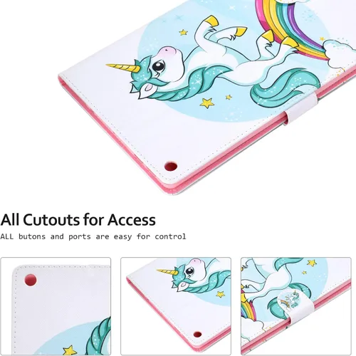 Miniatura 6 de Funda tipo cartera para tableta Amazon Fire HD 10 (5ª generación/7ª generación/9ª generación), soporte plegable delgado