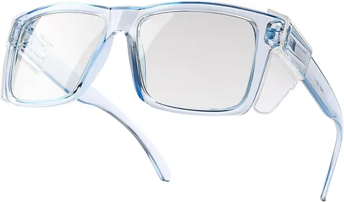 Gafas de seguridad Z87 UV400 protección de luz azul Fotocrómico Durable Trabajo Gafas Construcción Industrial Sitios de trabajo Azul traslúcido