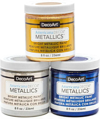 Miniatura 18 de DecoArt Americana Decor Metallics - Pintura metálica de oro de 24 quilates, paquete de 3 (8 onzas líquidas), pinturas metálicas de bricolaje