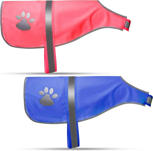 Miniatura 6 de Geyoga Chaleco reflectante para perro, 2 piezas, ajustable, chaleco de servicio de seguridad para perros, ropa de alta visibilidad, chaqueta