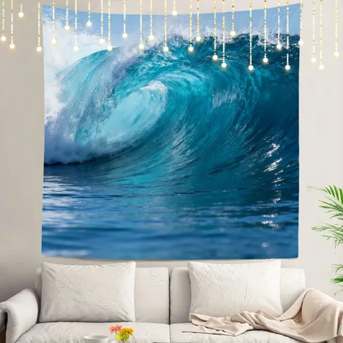 Miniatura 99 de Shrahala Tapiz de pared con paisaje de lago de otoño, bosque amarillo, para colgar en la pared, tapiz grande, decoración de fibra de poliéster