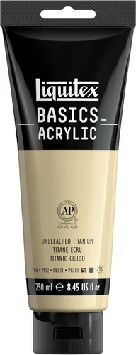 Miniatura 85 de Liquitex BASICS Pintura Acrílica, Botella de 400ml (13.5 oz), Blanco Titanio Titanio Blanco