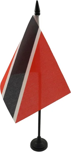 Miniatura 21 de Bandera de mesa de Anguila de 4 x 6 pulgadas, bandera de escritorio británica de Anguila, 5.9 x 3.9 in, palo y base de plástico negro AZ FLAG
