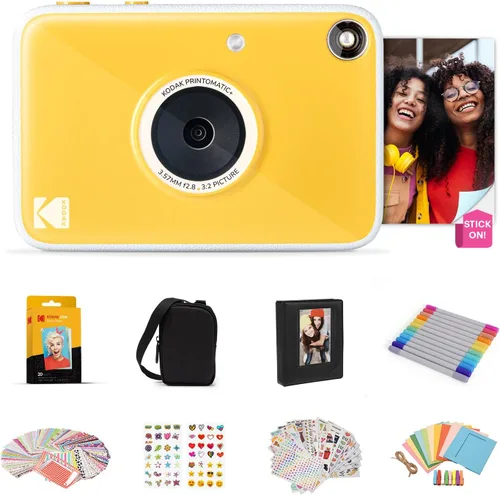 Miniatura 17 de Kodak Printomatic+ Paquete de Regalo de Cámara Digital de Impresión Instantánea a Todo Color + Estuche + Papel Fotográfico Zink 2x3 con Respaldo