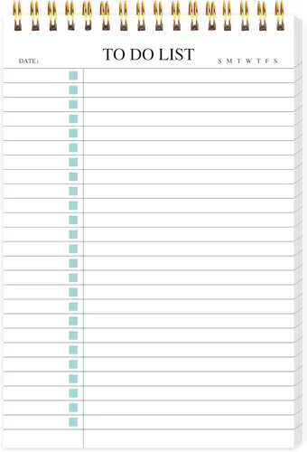 Miniatura 11 de Bloc de notas de lista de tareas, bloc de notas diario sin fecha con lista de tareas pendientes, planificador de lista de verificación, bloc