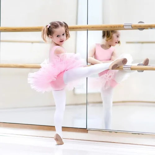 Miniatura 5 de Jeere 3 Piece Leotard Ballet Set Cute Dance Tutu Dress Pink Ballet Yoga Shoes Soft Dance Tight for Girl's Gymnastics Ballet