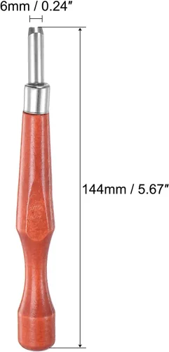 Miniatura 2 de uxcell Cuchillo de tallado de madera, cincel de herramienta de acero de alta velocidad de 0.236 pulgadas (0.236 in) medio redondo para escultura
