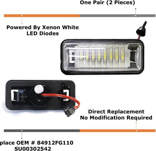 Miniatura 2 de iJDMTOY OEM-Fit - Kit de luces LED completas para matrícula de 3 W, compatible con Scion FR-S Toyota 86 Subaru BRZ Impreza WRX STi Legacy Crosstrek