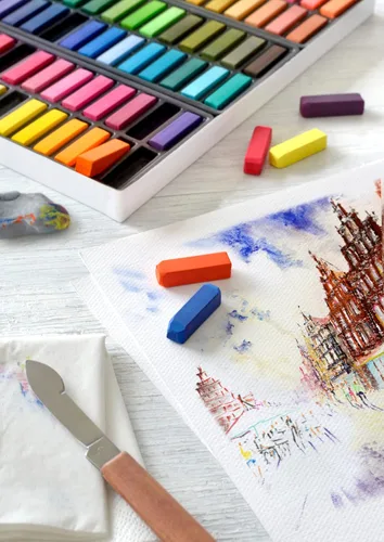 Miniatura 3 de FABER-CASTELL Creative Studio - Mini palitos pastel suaves (1.25 pulgadas), 24 colores vivos