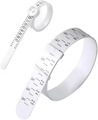 Miniatura 6 de HayEastdor 2 herramientas de medición de anillos y pulseras, color negro, reutilizable, universal, calibre de tamaño de anillo para dedos