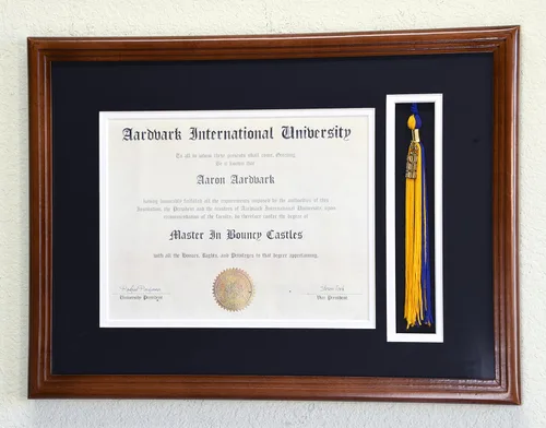 Miniatura 35 de Marco de diploma de graduación personalizado con borla, tapa de fotos grabado, vitrina para certificado de 11 x 8.5 pulgadas con colores Acabado