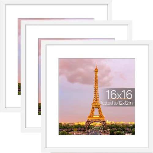 Miniatura 18 de upsimples Juego de 3 marcos de fotos de 5 x 7 pulgadas, hechos de cristal de alta definición para 4 x 6 con alfombrilla o 5 x 7 sin alfombrilla