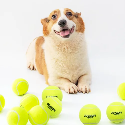 Miniatura 7 de Pelotas de tenis para perros, paquete de 12 unidades, juguetes interactivos chirriantes para entrenamiento, ejercicio, juego en interiores