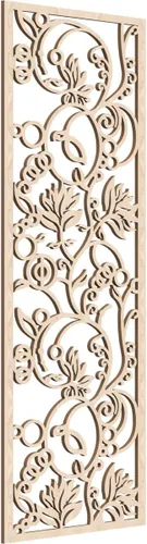 Miniatura 12 de 9 3/8"W x 24 3/8"H x 1/4"T Caspio Decorativos Paneles De Pared De Madera De Calado, Roble Rojo rojo (Red Oak)