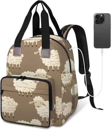 Miniatura 14 de Animal Cow Print Diaper Bag Backpack for Travel, Waterproof Diaper Bag with Insulated Bottle Pockets & USB Port, Large Capacity Baby Bag for Moms &