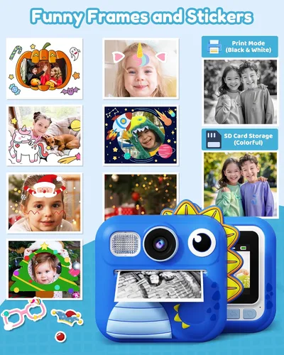 Miniatura 6 de KOKODI Cámara de impresión instantánea para niños, cámaras para niños pequeños, regalos de cumpleaños de Navidad para niños de 3 a 12 años, cámara