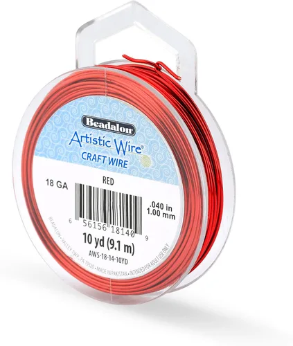 Miniatura 147 de Artistic Wire, alambre para manualidades de calibre 22 bañado en plata, resistente a las manchas, color cobre, blanco, 9,1 m
