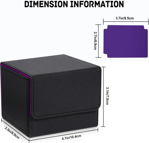 Miniatura 6 de Caja de almacenamiento de cartas ZLCA para cartas de intercambio, caja de cubierta de baraja MTG Commander con capacidad para más de 120 cartas