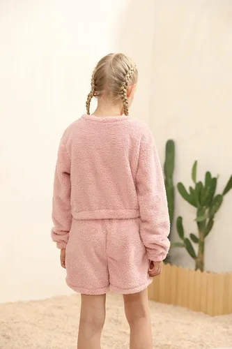 Miniatura 4 de Mafulus Conjunto de pantalones de dos piezas para niñas, cómodos, ligeros, de manga larga, con bolsillos