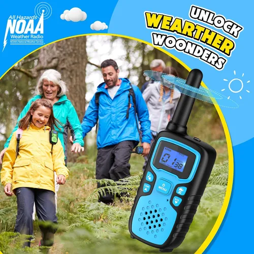 Miniatura 4 de Wishouse Walkie Talkies para Niños Recargables de Largo Alcance, Regalo de Navidad y Cumpleaños para Niños y Niñas de 4 5 6 7 8 9 Años, Equipo