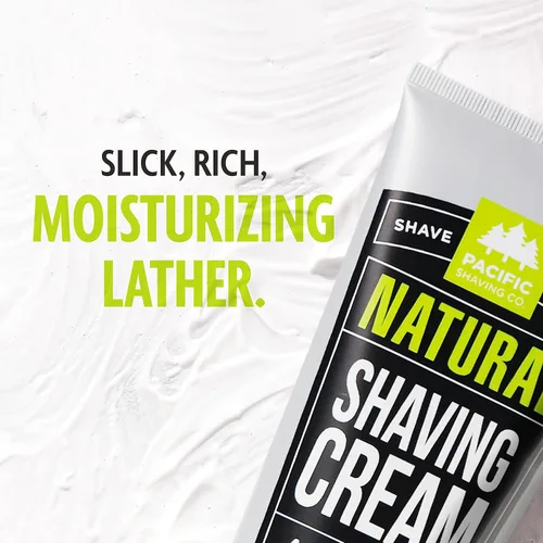 Miniatura 4 de Pacific Shaving Company Crema de afeitar natural – Manteca de karité + crema de afeitar de vitamina E para pieles sensibles – Fórmula limpia