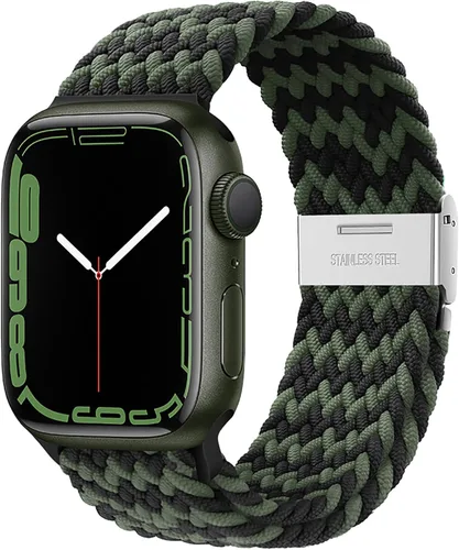 Miniatura 35 de Qimela Correa Compatible con Apple Watch de 1.49/1.57/1.61/1.65/1.73/1.77/1.77/1.93 pulgadas para Mujeres y Hombres, Correa Deportiva Solo Loop
