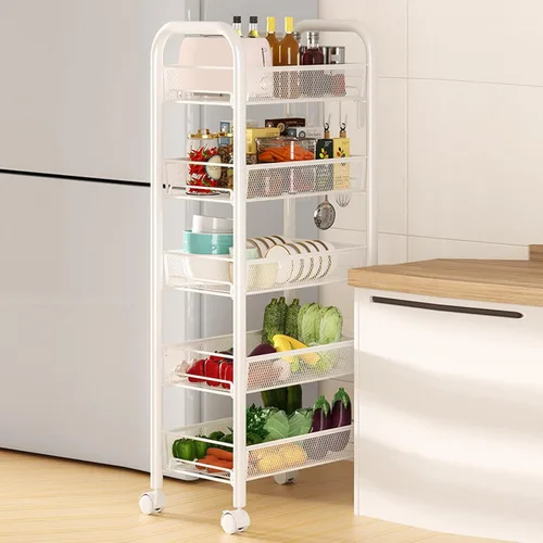 Miniatura 4 de Cesta de frutas y verduras para cocina, cesta de almacenamiento apilable de alambre de metal de 5 niveles, cesta organizadora de frutas y verduras