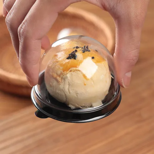 Miniatura 5 de EchoDone Mini cajas de plástico transparente para magdalenas, cúpula de muffins, caja de un solo contenedor, cajas de regalo de boda, cumpleaños