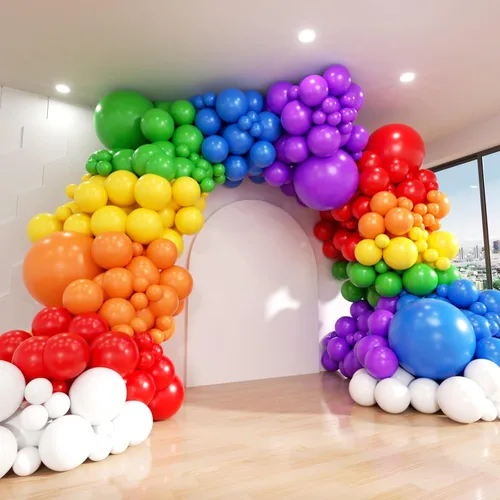 Miniatura 6 de Kit de arco de globos negros y dorados, ADOINBY 140 piezas de globos de látex confeti negros, blancos y dorados metálicos de 18, 12, 10 y 5
