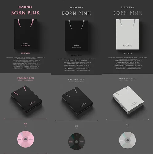 Miniatura 2 de Dreamus Black Pink - BORN PINK [versión de caja] 2do álbum + póster plegado [edición coreana] (PINK Ver.), YGP0181
