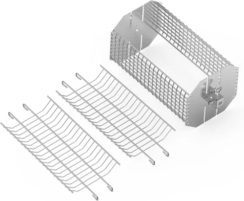 Miniatura 8 de onlyfire Cesta de asador octogonal universal, cesta de asador plana para asador, se adapta a hexágono de 1/2 pulgada, hexagonal de 3/8 pulgadas