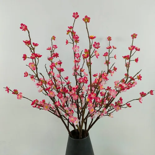 Miniatura 8 de Flores de Ciruelo Artificiales, 6 Piezas de Flores de Cerezo Rosa, Ramas Falsas para Vaso, Ramas de Cerezo Artificiales para Decoración de Hogar