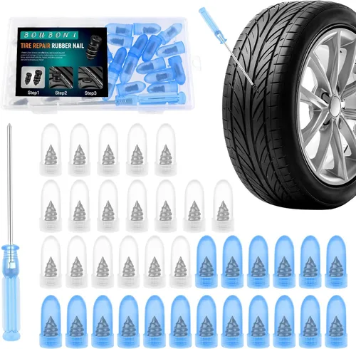 35 piezas de clavos de goma para reparación de neumáticos con tornillos autorroscantes para camiones, motocicletas, automóviles y otros vehículos