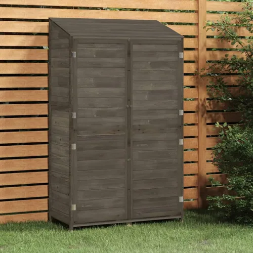 Miniatura 18 de Cobertizo de almacenamiento de madera para jardín, gabinete de almacenamiento al aire libre, cobertizo de herramientas de madera de jardín, Antracita
