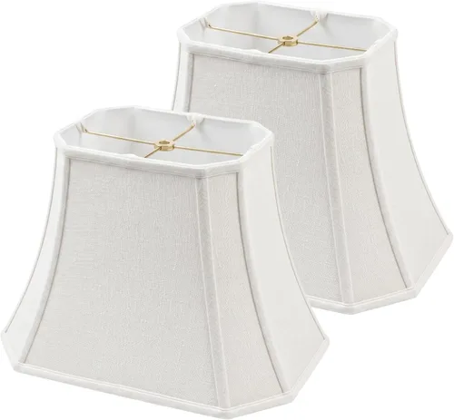 Miniatura 11 de Royal Designs, Inc. Pantalla de Lámpara Rectangular con Esquinas Cortadas, DBS-710-11BG, 6 x 11 x 8, Beige