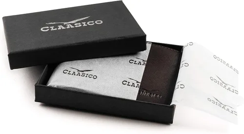 Miniatura 6 de Cartera para hombre, billetera RFID delgada de piel auténtica, regalo para hombres empaquetado en una elegante caja de regalo