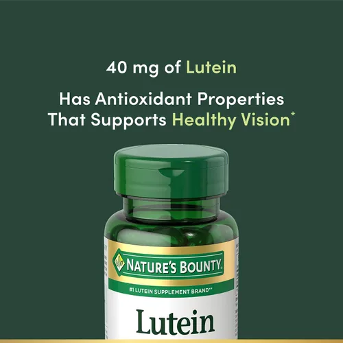 Miniatura 3 de Suplementos de luteína Nature's Bounty, píldoras para la salud ocular y vitaminas, apoyan la salud de la visión, 40 mg, 30 cápsulas blandas