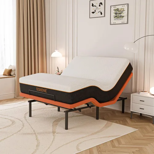 Miniatura 21 de ESHINE Base de cama ajustable Queen – Base ergonómica de cama de gravedad cero, inclinación de pie y cabeza, control por aplicación, control remoto