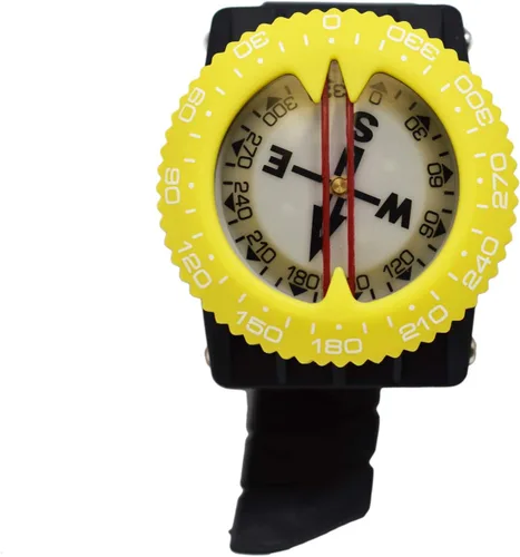 Miniatura 9 de Scuba Choice Brújula de buceo (soporte de muñeca/bungee) – Herramienta de navegación submarina fácil de leer para buceo, diseño duradero con bisel