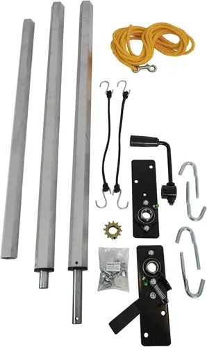 Miniatura 6 de Buyers Products DTR5014 Sistema de Lona de Aluminio con Lona de Malla, 5-1/2 x 14 Pies – Kit de Lona para Cuerpo de Volquete, Dobladillos de Doble