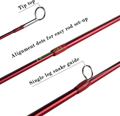 Miniatura 4 de Aventik Caña de Pesca con Mosca de Práctica de 4'0'' para Principiantes de 3 Piezas para Pesca Deportiva