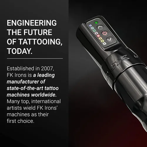 Miniatura 7 de FK Irons - Máquina de tatuaje giratoria Spektra Xion - Gorilla Gold Rush - Estilo de bolígrafo cómodo y ergonómico con trazos intercambiables