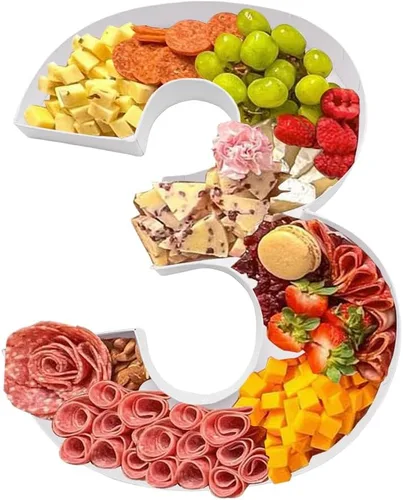 Miniatura 15 de Bandeja de cartón de 12 pulgadas con forma de cartón, para dulces de papel maché, embutidos de cumpleaños (S)