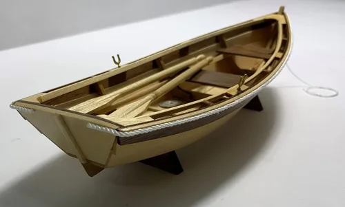 Miniatura 5 de Midwest Dinghy - Kit de construcción de modelo de barco de madera para adultos, bricolaje de madera, autoensamblaje